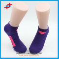 Spring solid color ankle socks of heart pattern for young girls,fashion for sport